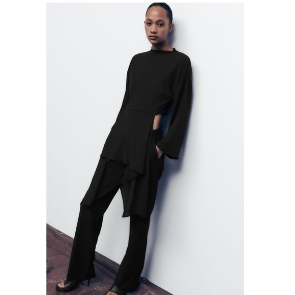 Zara Asymmetric Flowy Top - Picture 6 of 10